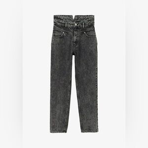 Mango High-Waist grey Acid Wash Women’s Jeans| size 10| straight leg jeans